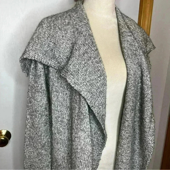 Theory Merino Wool blend Open Cardigan Sweater Women Small Gray Casual Career - Picture 4 of 9